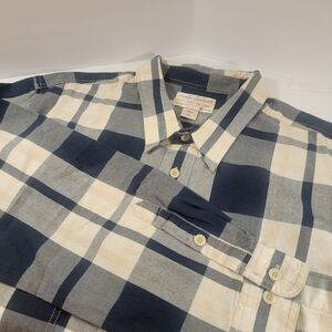 Filson Garment Wildwood Blue Plaid 100% Cotton Long Sleeve Shirt Mens Size XXL